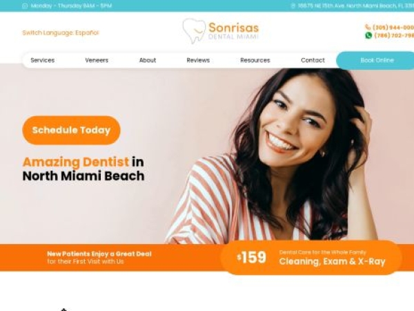 sonrisasdentalmiami.com